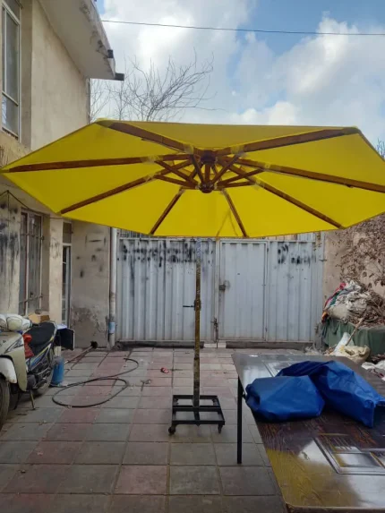 چتر پایه کنار باغی مدل مربعی ۳ در ۳ متر