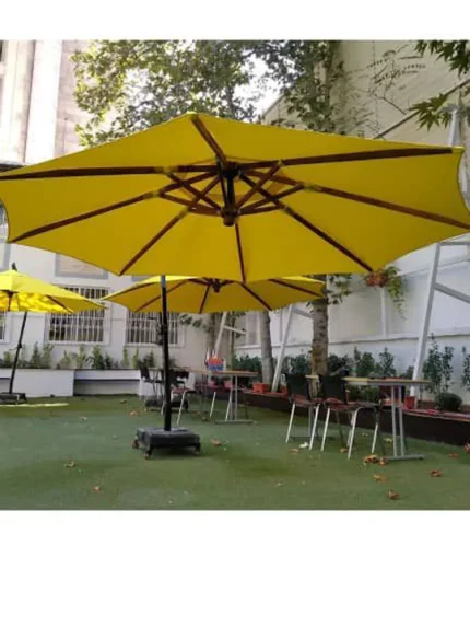 سایبان چتری ۴×۴ مربع پایه کنار